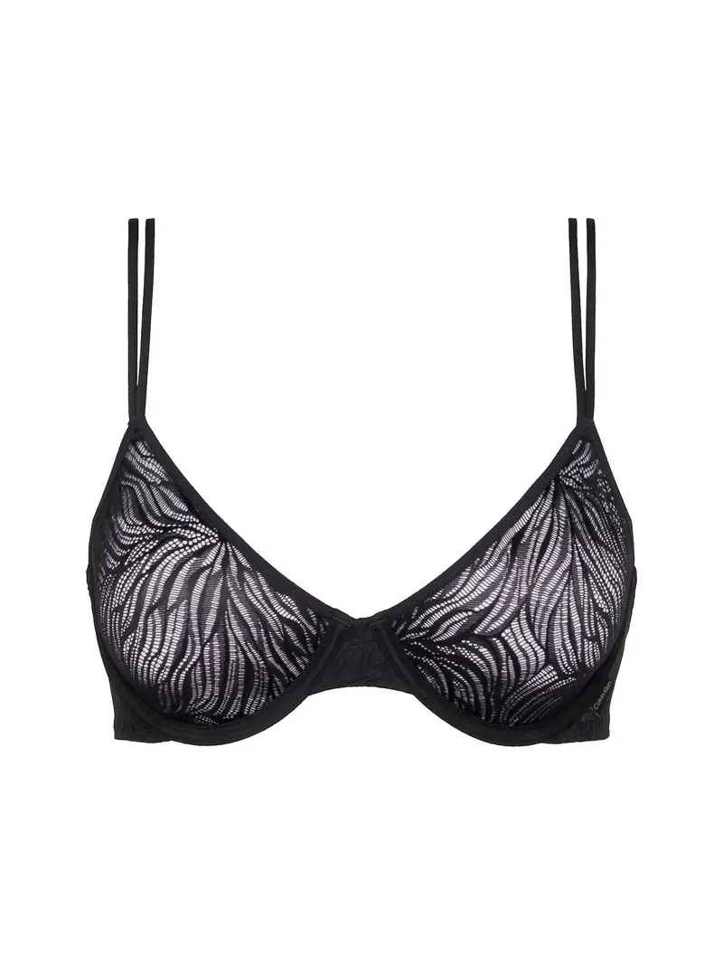 Calvin Klein Underwear Reggiseno 'Sheer Marquisette'  nero / bianco