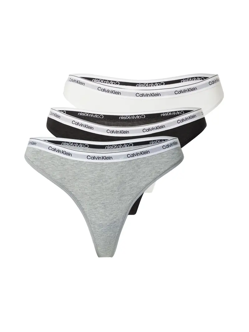 Calvin Klein Underwear String grigio / nero / bianco