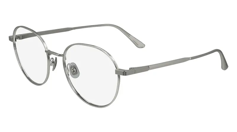 Unisex Calvin Klein CK24101N 045 Montature da vista Metallo Argento Geometrica Normale