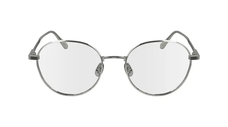 Unisex Calvin Klein CK24101N 045 Montature da vista Metallo Argento Geometrica Normale miniatura 2