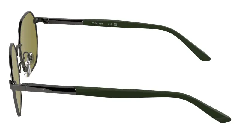 Unisex Calvin Klein CK25110S 070 Occhiali da sole Metallo Rutenio Marrone Squadrata Normale miniatura 3