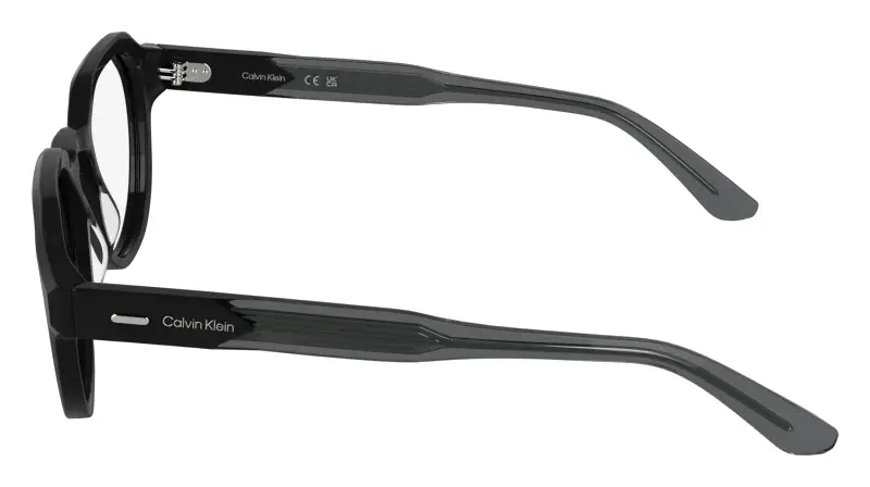 Unisex Calvin Klein CK25545 001 Montature da vista Acetato Nero Geometrica Normale miniatura 3