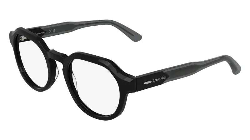 Unisex Calvin Klein CK25545 001 Montature da vista Acetato Nero Geometrica Normale