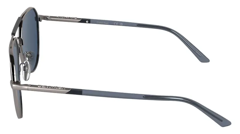 Unisex Calvin Klein CK26100S 071 Occhiali da sole Metallo Canna di fucile Blu Pilot Normale miniatura 3