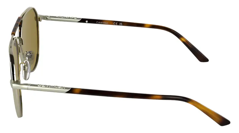 Unisex Calvin Klein CK26100S 716 Occhiali da sole Metallo Oro Pilot Normale miniatura 3
