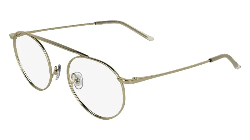 Unisex Calvin Klein CK26105T 717 Montature da vista Titanio Oro Rotonda Normale