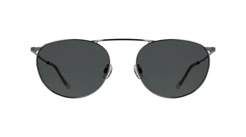 Unisex Calvin Klein CK26106ST 009 Occhiali da sole Titanio Canna di fucile Grigio Geometrica Normale miniatura 2