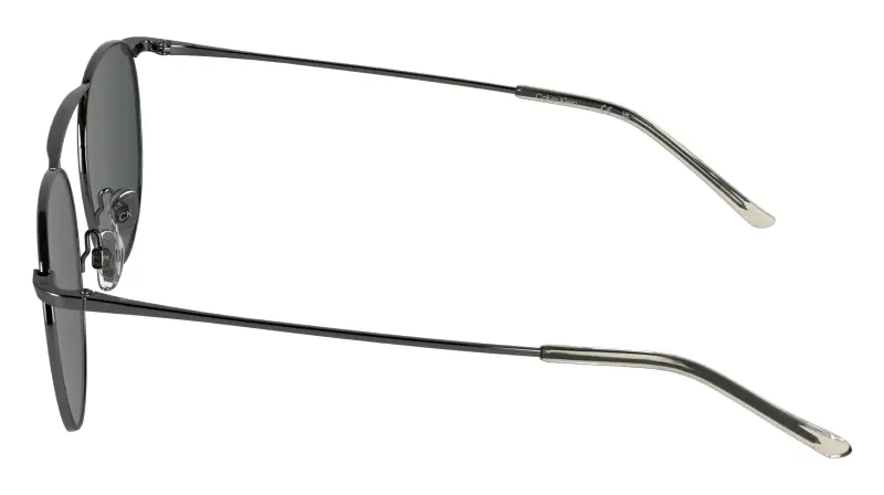 Unisex Calvin Klein CK26106ST 009 Occhiali da sole Titanio Canna di fucile Grigio Geometrica Normale miniatura 3