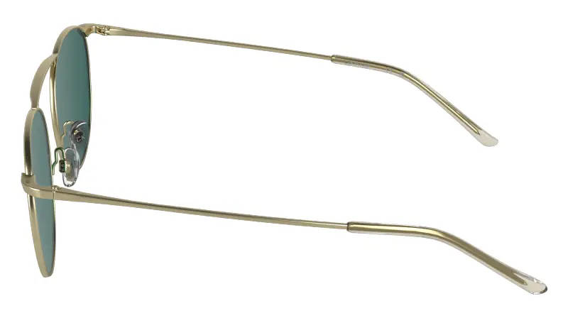 Unisex Calvin Klein CK26106ST 717 Occhiali da sole Titanio Oro Verde / Petrolio Geometrica Normale miniatura 3