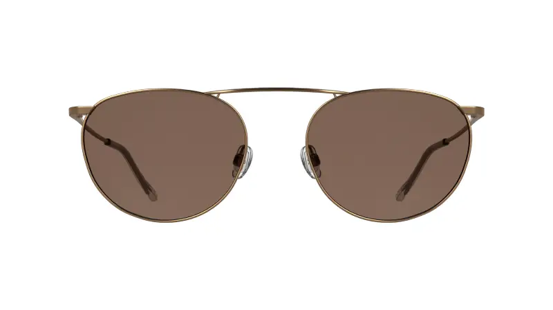 Unisex Calvin Klein CK26106ST 771 Occhiali da sole Titanio Oro Marrone Geometrica Normale miniatura 2