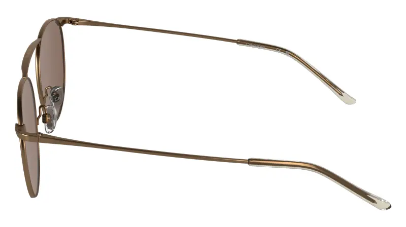 Unisex Calvin Klein CK26106ST 771 Occhiali da sole Titanio Oro Marrone Geometrica Normale miniatura 3