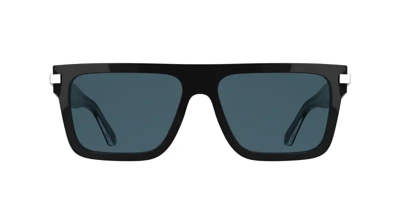 Unisex Calvin Klein CK26505S 001 Occhiali da sole Acetato Nero Blu Squadrata Normale miniatura 2