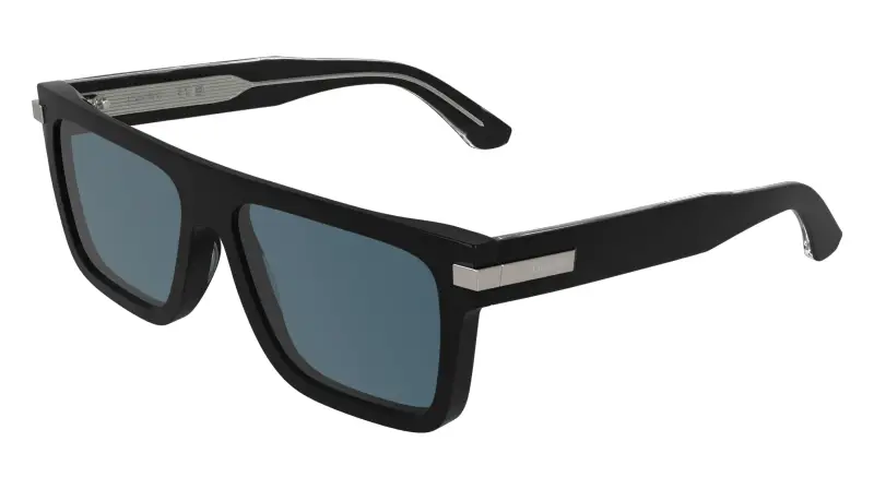 Unisex Calvin Klein CK26505S 001 Occhiali da sole Acetato Nero Blu Squadrata Normale