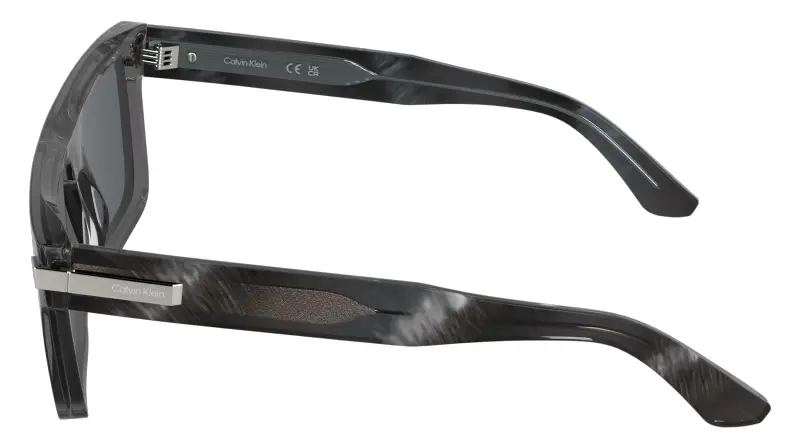 Unisex Calvin Klein CK26505S 035 Occhiali da sole Acetato Grigio Fumo Squadrata Normale miniatura 3