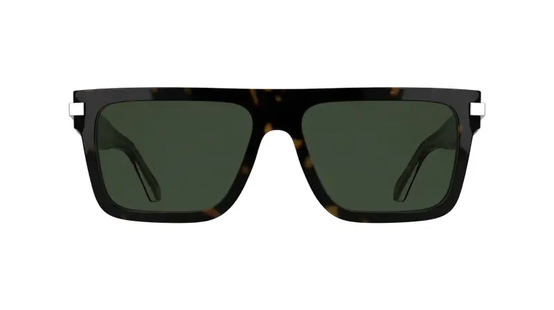 Unisex Calvin Klein CK26505S 240 Occhiali da sole Acetato Havana Verde Squadrata Normale miniatura 2