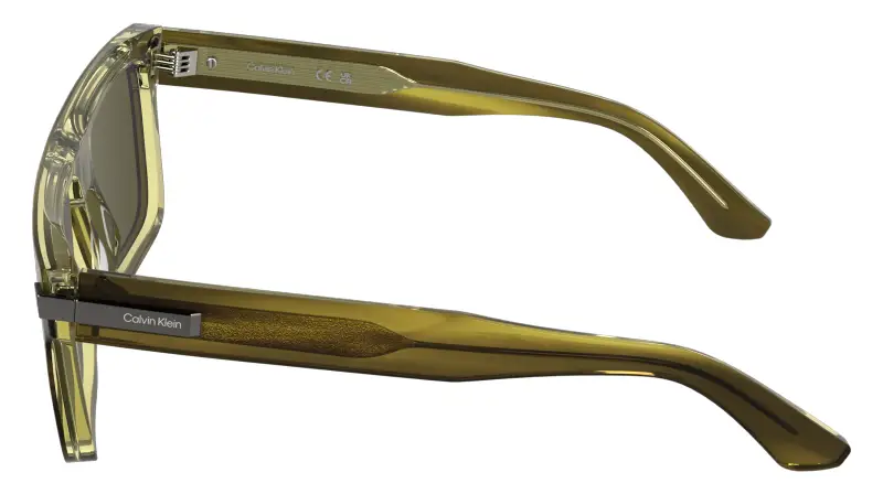 Unisex Calvin Klein CK26505S 333 Occhiali da sole Acetato Verde Verde Squadrata Normale miniatura 3
