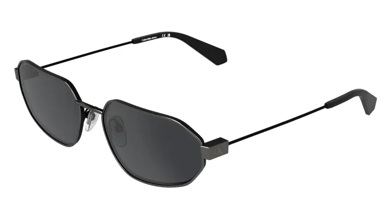 Unisex Calvin Klein CKJ26200S 018 Occhiali da sole Metallo Grigio Grigio Squadrata Normale