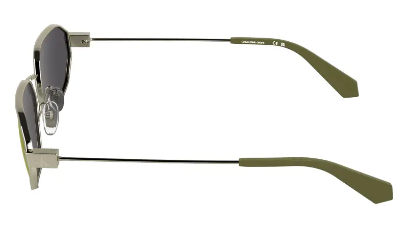 Unisex Calvin Klein CKJ26200S 717 Occhiali da sole Metallo Oro Verde Squadrata Normale miniatura 3
