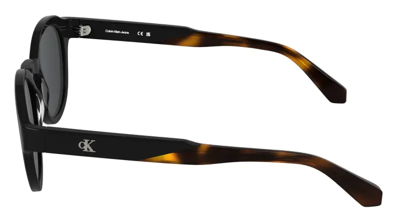 Unisex Calvin Klein CKJ26604S 001 Occhiali da sole Acetato Nero Grigio Geometrica Normale miniatura 3