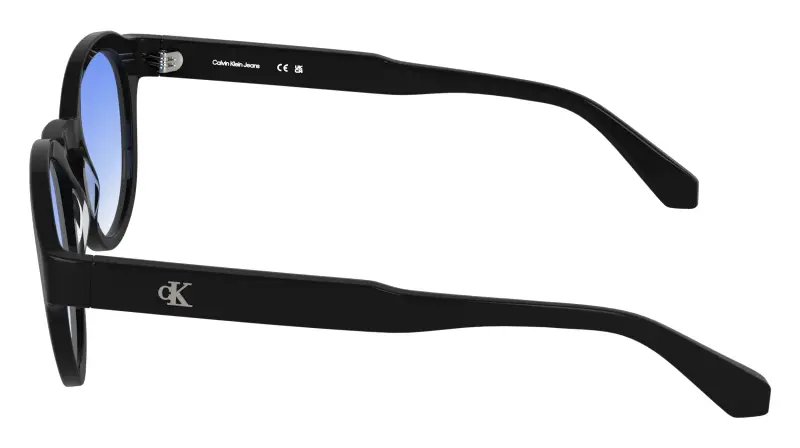 Unisex Calvin Klein CKJ26604S 004 Occhiali da sole Acetato Nero Blu Geometrica Normale miniatura 3