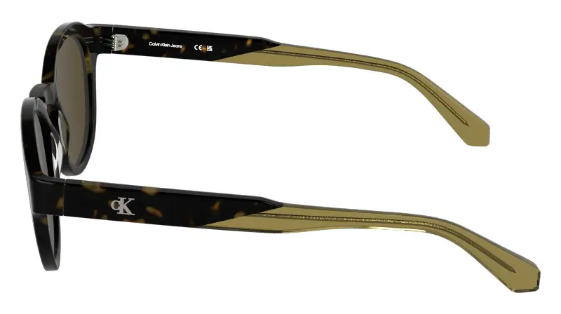 Unisex Calvin Klein CKJ26604S 242 Occhiali da sole Acetato Havana Marrone Geometrica Normale miniatura 3