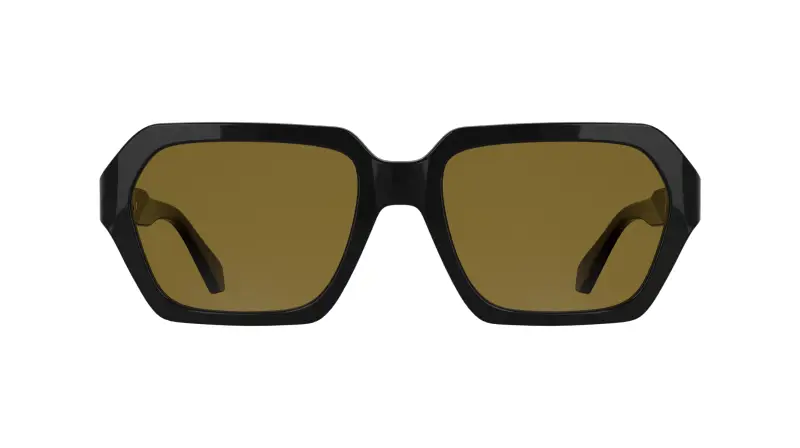 Unisex Calvin Klein CKJ26605S 001 Occhiali da sole Acetato Nero Marrone Squadrata Normale miniatura 2