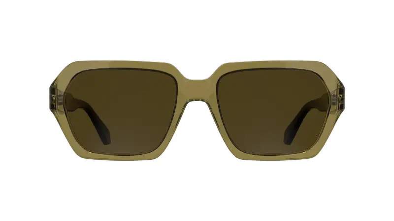 Unisex Calvin Klein CKJ26605S 213 Occhiali da sole Acetato Giallo Marrone Squadrata Normale miniatura 2