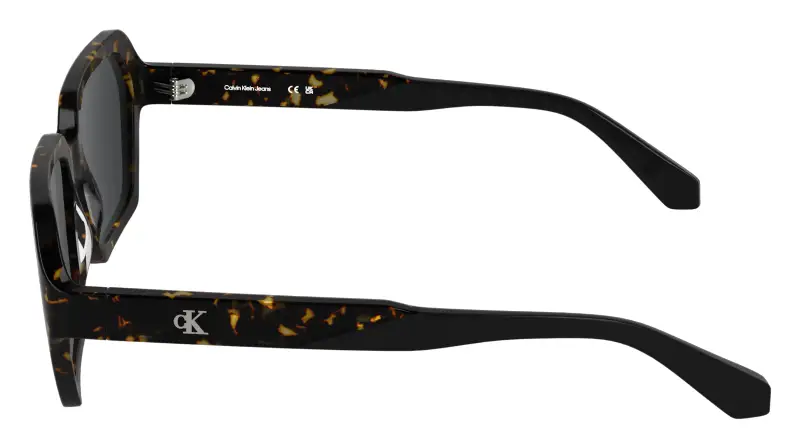 Unisex Calvin Klein CKJ26605S 242 Occhiali da sole Acetato Havana Grigio Squadrata Normale miniatura 3