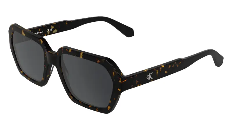 Unisex Calvin Klein CKJ26605S 242 Occhiali da sole Acetato Havana Grigio Squadrata Normale