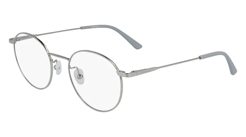 Unisex CK19119 045 Montature da vista Metallo Argento Rotonda Normale Fotocromatiche