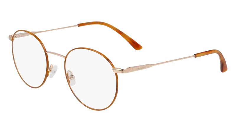 Calvin Klein Unisex CK19119 213 Montature da vista Metallo Havana  Rotonda Normale