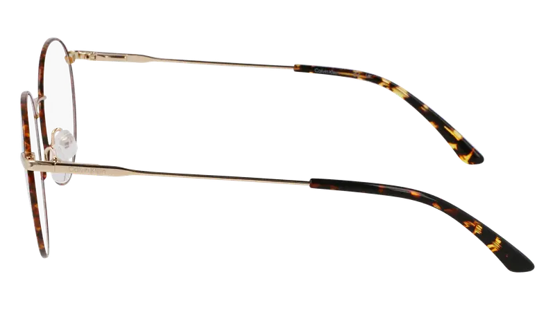 Calvin Klein Unisex CK19119 235 Montature da vista Metallo Havana Rotonda Normale miniatura 3