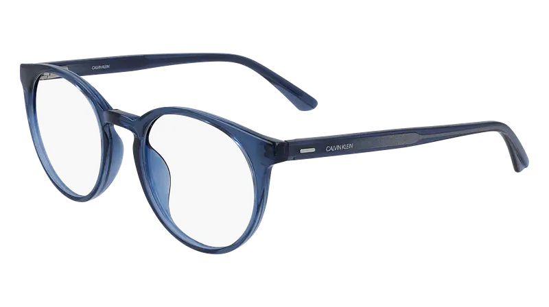 Calvin Klein Unisex CK20527 405 Montature da vista Iniettato Blu  Rotonda Normale Normale