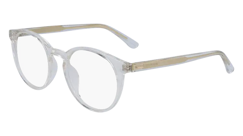 Calvin Klein Unisex CK20527 971 Montature da vista Iniettato Trasparente  Rotonda Normale Normale