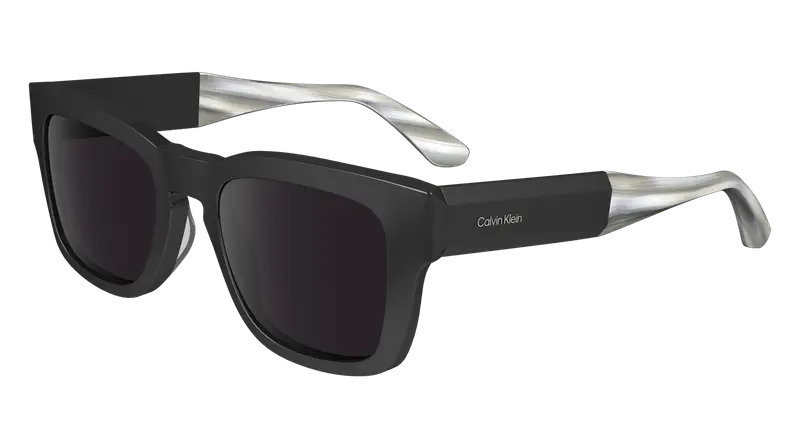 Calvin Klein Unisex CK23539S 001 Occhiali da sole Acetato Nero Fumo Squadrata Normale Normale