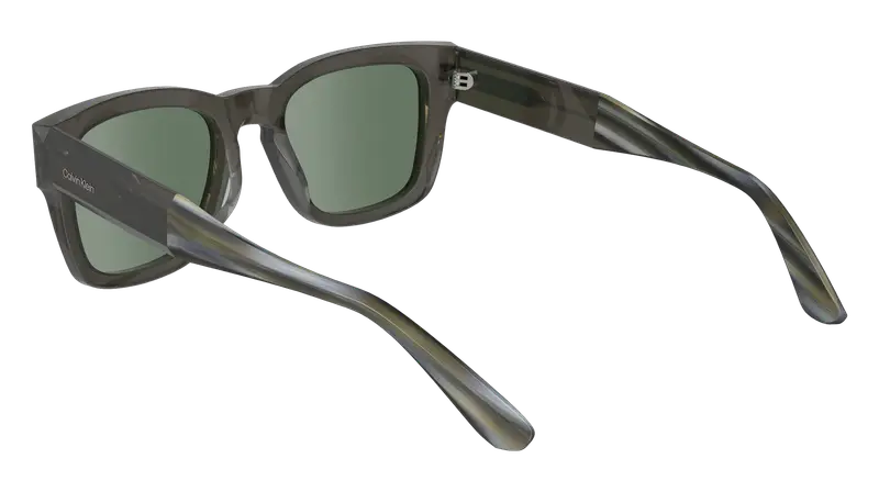 Calvin Klein Unisex CK23539S 035 Occhiali da sole Acetato Grigio Verde Squadrata Normale Normale miniatura 3