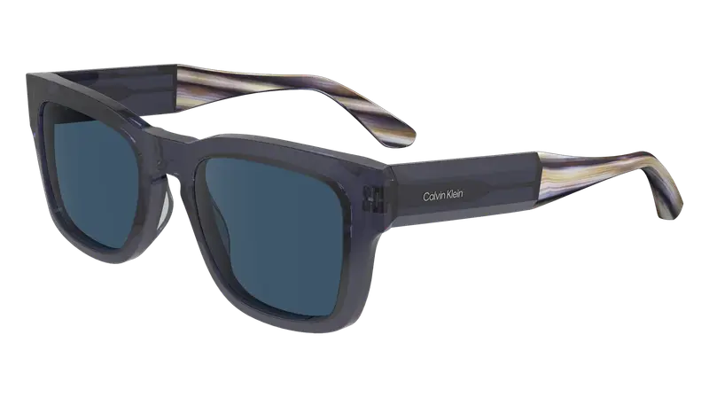 Calvin Klein Unisex CK23539S 400 Occhiali da sole Acetato Blu Blu Squadrata Normale Normale
