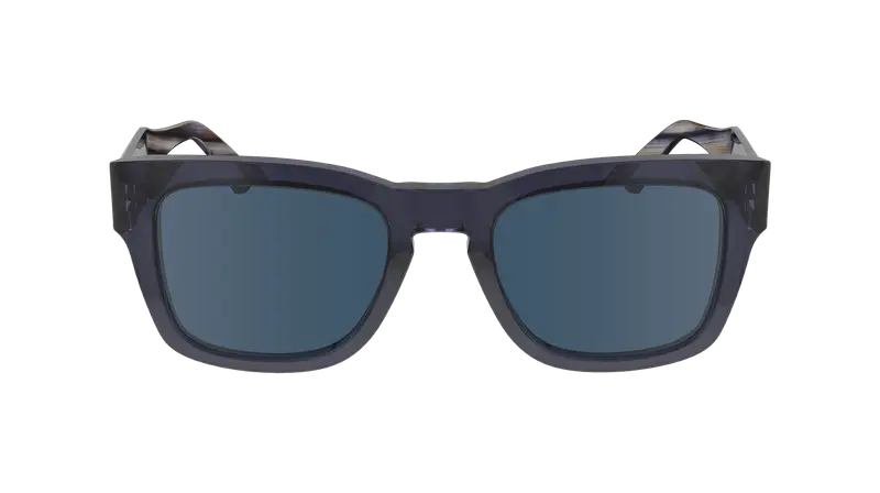 Calvin Klein Unisex CK23539S 400 Occhiali da sole Acetato Blu Blu Squadrata Normale Normale miniatura 2