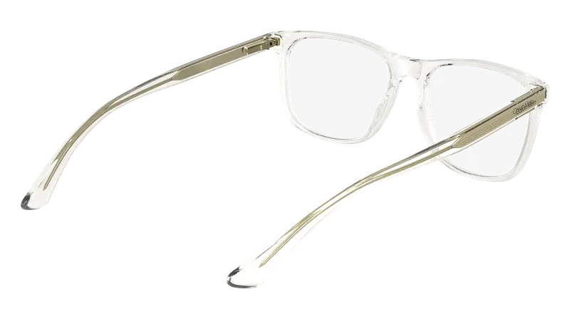 Calvin Klein Unisex CK23548 970 Montature da vista Bio-iniettato Trasparente Squadrata Normale miniatura 3