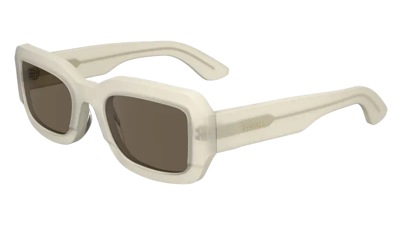 Calvin Klein Unisex CK24511S 109 Occhiali da sole Bio-acetato Beige Marrone Squadrata Normale