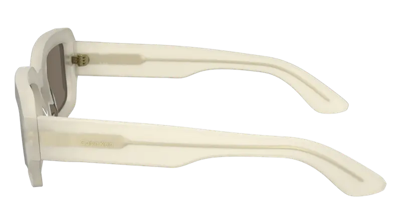 Calvin Klein Unisex CK24511S 109 Occhiali da sole Bio-acetato Beige Marrone Squadrata Normale miniatura 3