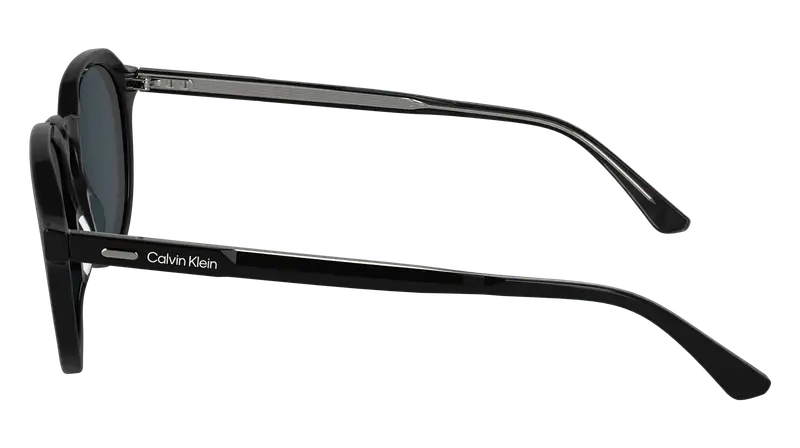 Calvin Klein Unisex CK24538S 001 Occhiali da sole Acetato Nero Geometrica Normale miniatura 3