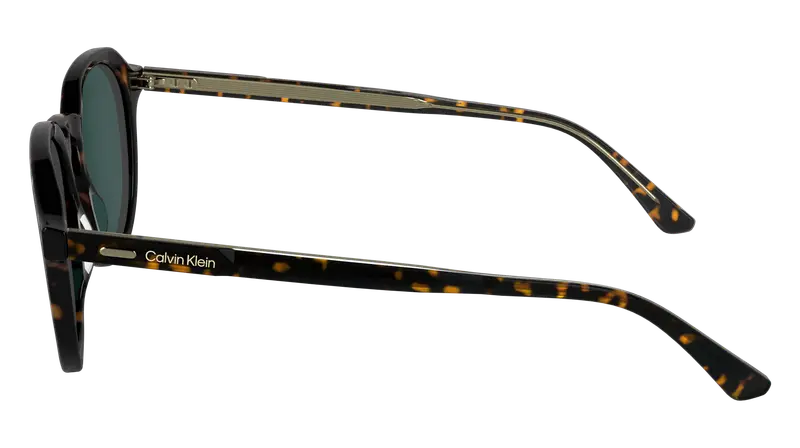 Calvin Klein Unisex CK24538S 235 Occhiali da sole Acetato Havana Geometrica Normale miniatura 3