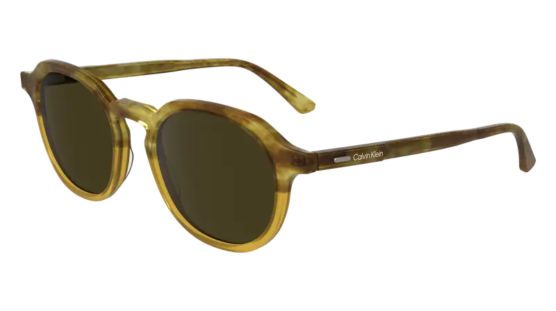 Calvin Klein Unisex CK24538S 255 Occhiali da sole Acetato Havana Geometrica Normale