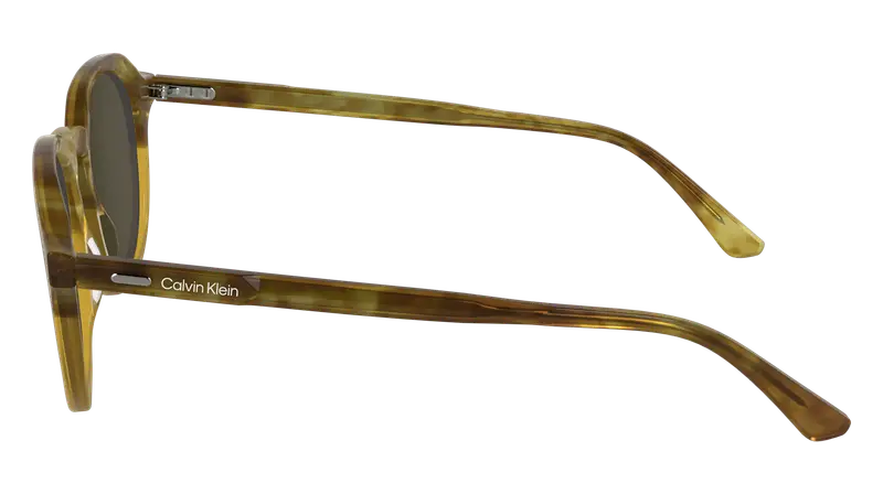 Calvin Klein Unisex CK24538S 255 Occhiali da sole Acetato Havana Geometrica Normale miniatura 3