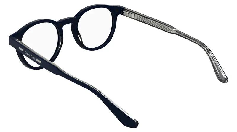 Calvin Klein Unisex CK24551MAG-SET 400 Montature da vista Acetato Blu Rotonda Normale miniatura 3
