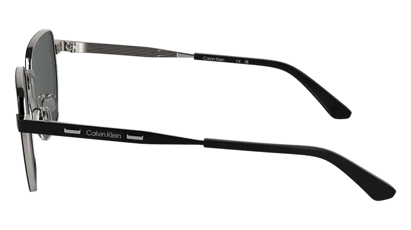 Calvin Klein Unisex CK25100S 002 Occhiali da sole Metallo Nero Squadrata Normale miniatura 2