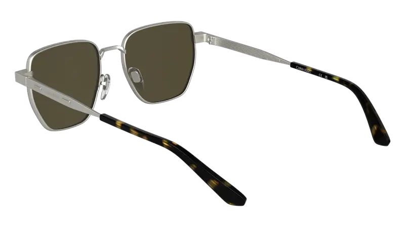 Calvin Klein Unisex CK25100S 045 Occhiali da sole Metallo Argento Squadrata Normale miniatura 3