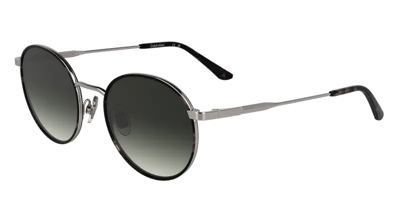 Calvin Klein Unisex CK25101S 223 Occhiali da sole Metallo Havana  Rotonda Normale