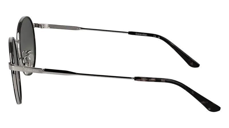 Calvin Klein Unisex CK25101S 223 Occhiali da sole Metallo Havana Rotonda Normale miniatura 2